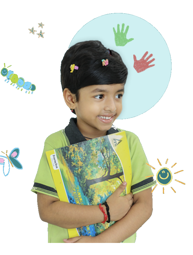 Little Caterpillars child with doodles
